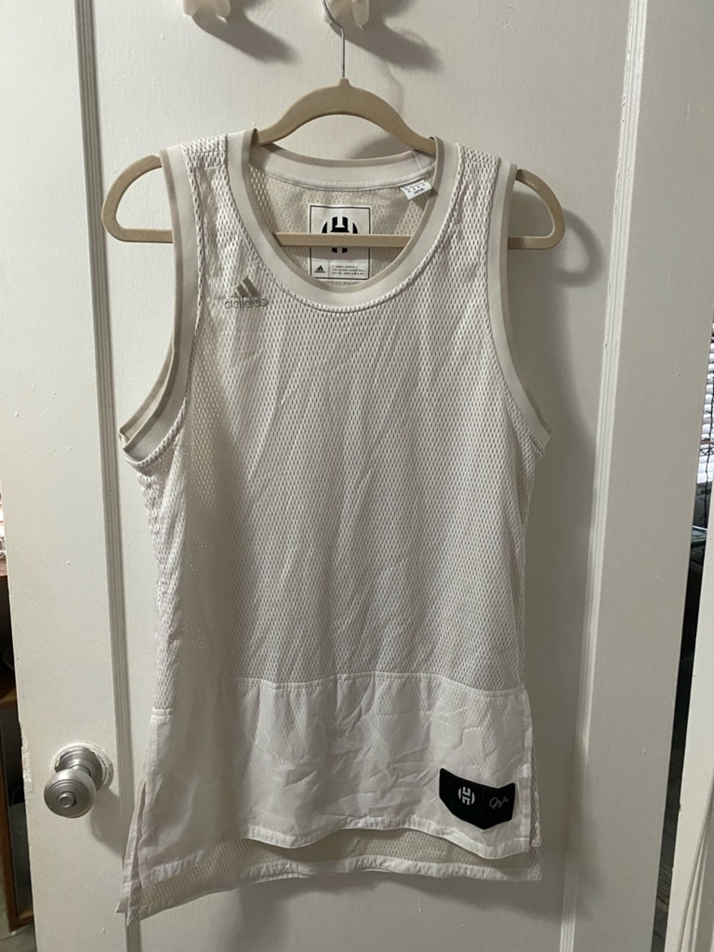 Adidas Harden Playmaker White Mesh Athletic Tank Top